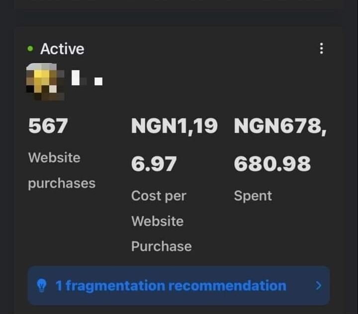 Meta Ads lead generation campaign results